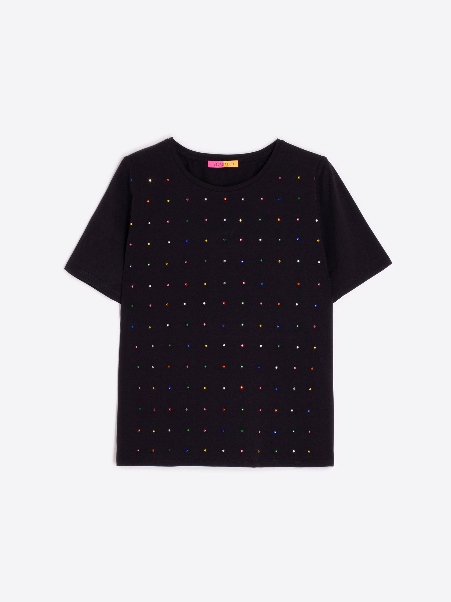 CAMISETA NEGRA MULTICOLOR