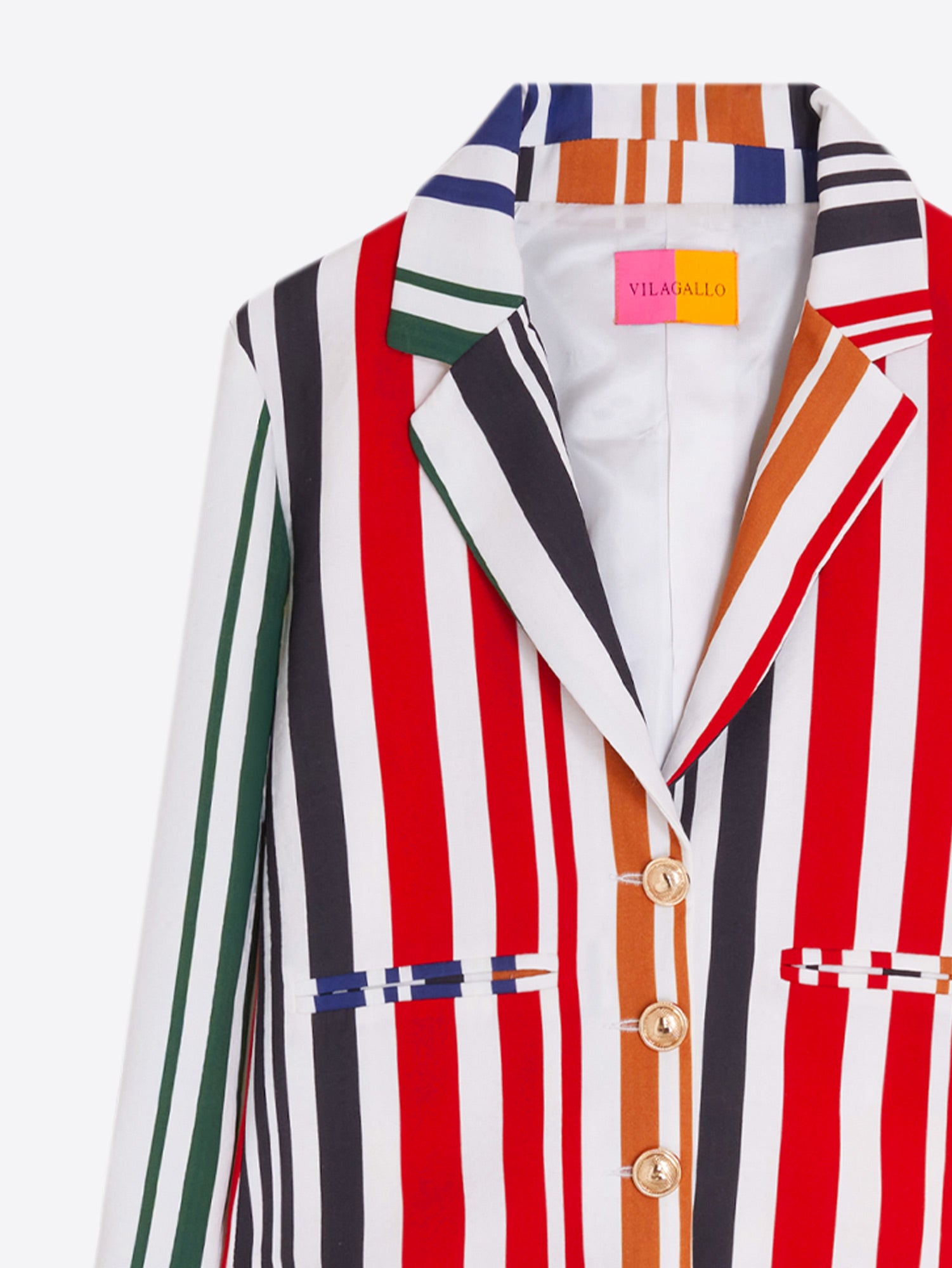 CHAQUETA CORTA RAYAS MULTICOLOR