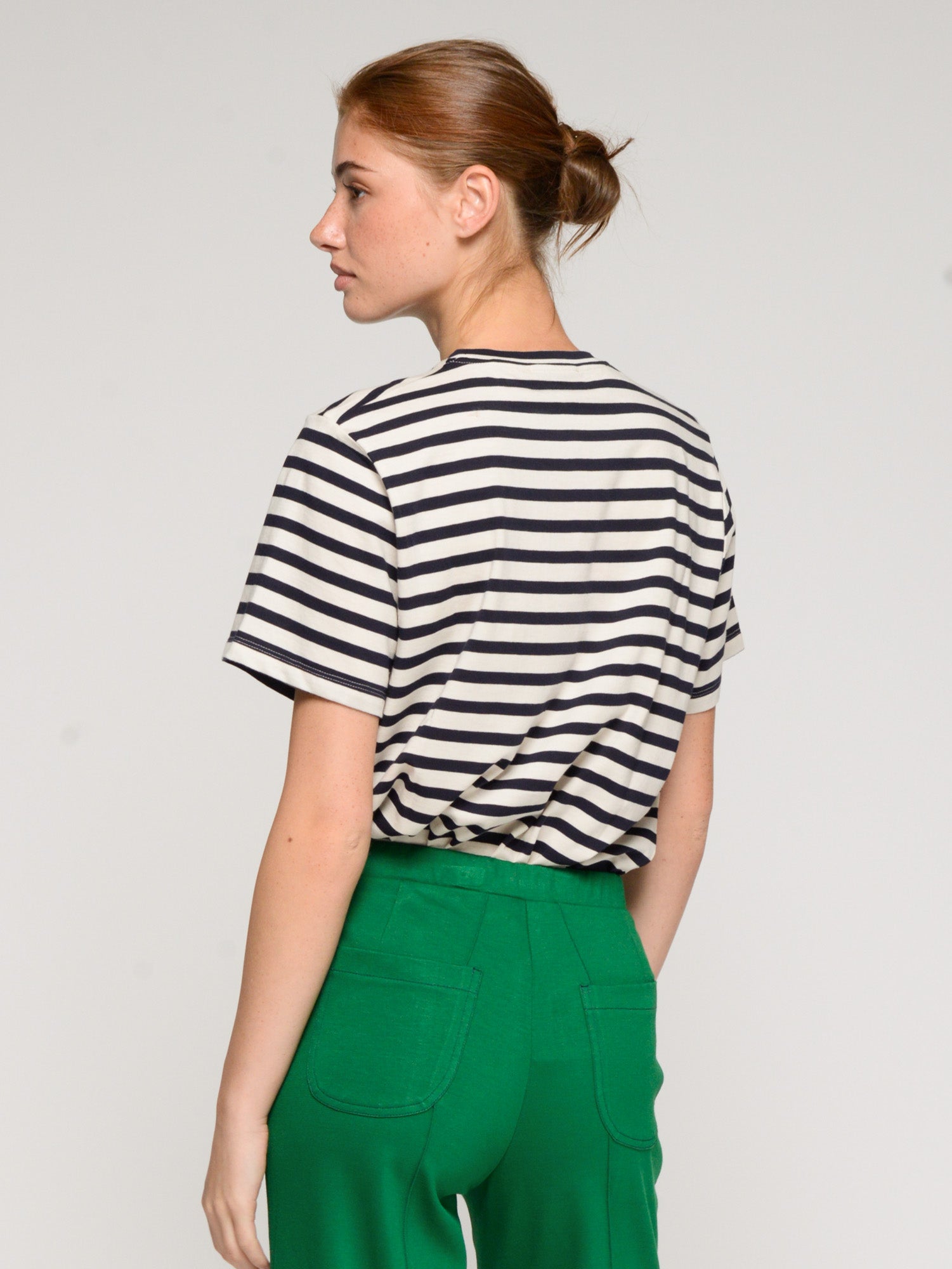 CAMISETA RAYAS PALMERA BORDADA