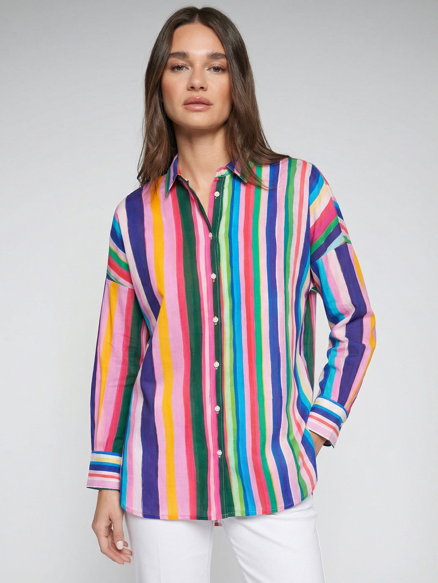 CAMISA RAYAS MULTICOLOR