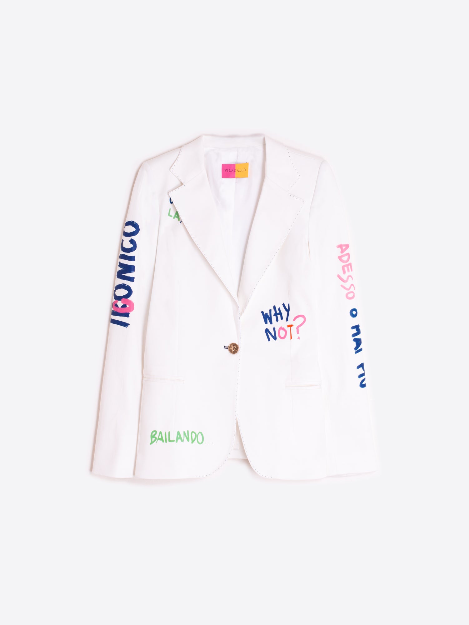 CHAQUETA BLANCA CAUTION