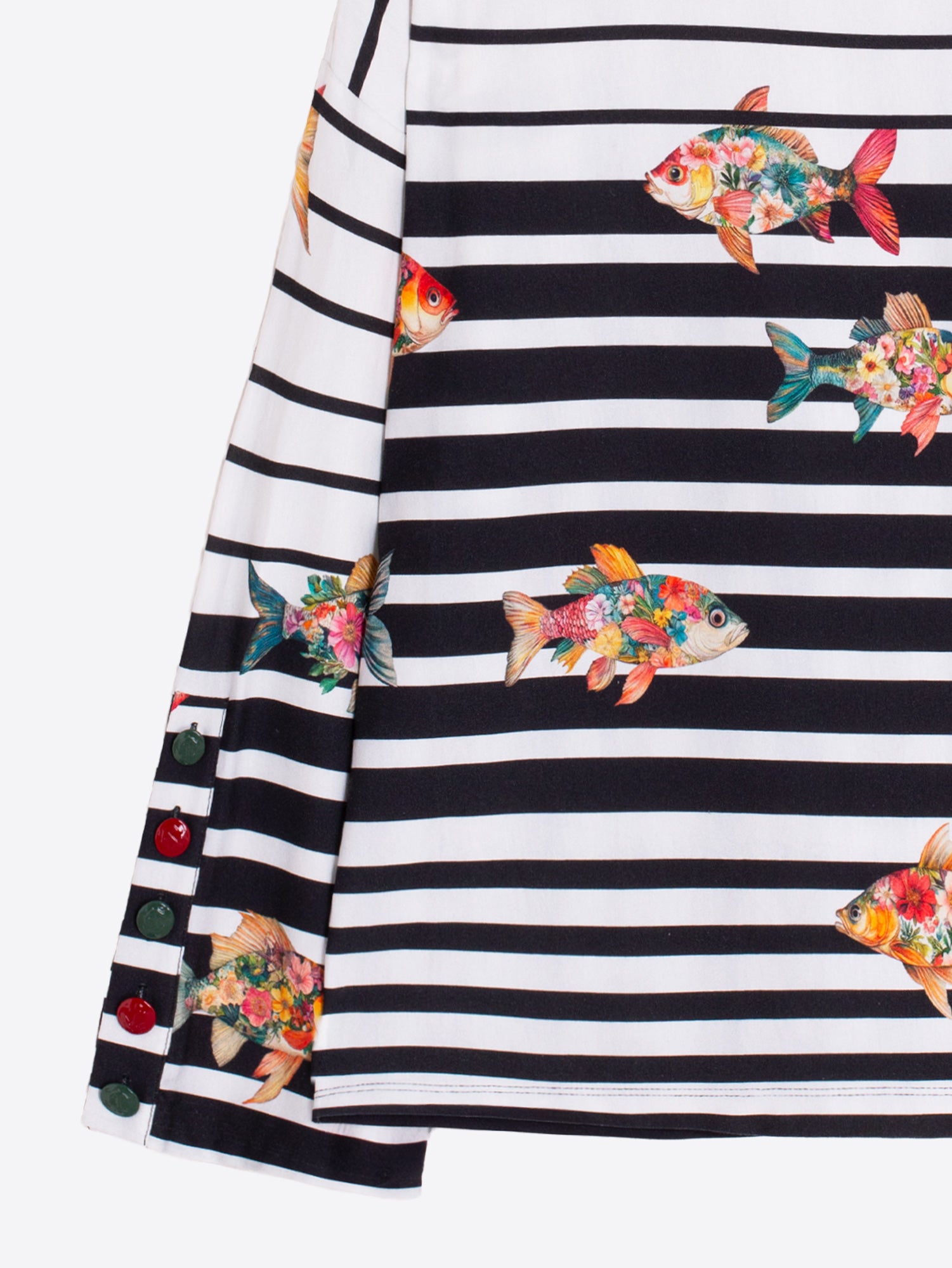 CAMISETA RAYAS PECES MANGA LARGA