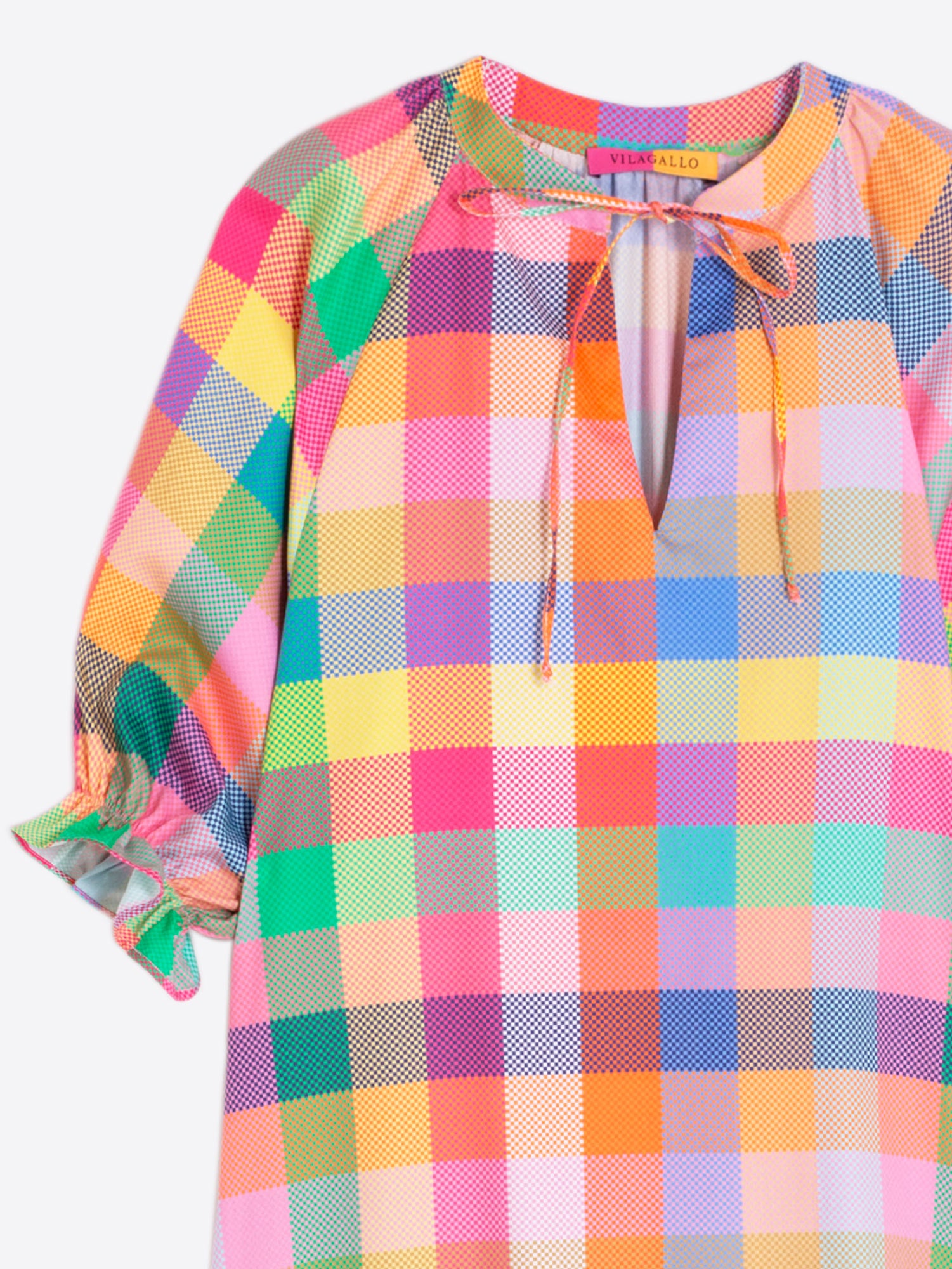 VESTIDO CUADROS MULTICOLOR