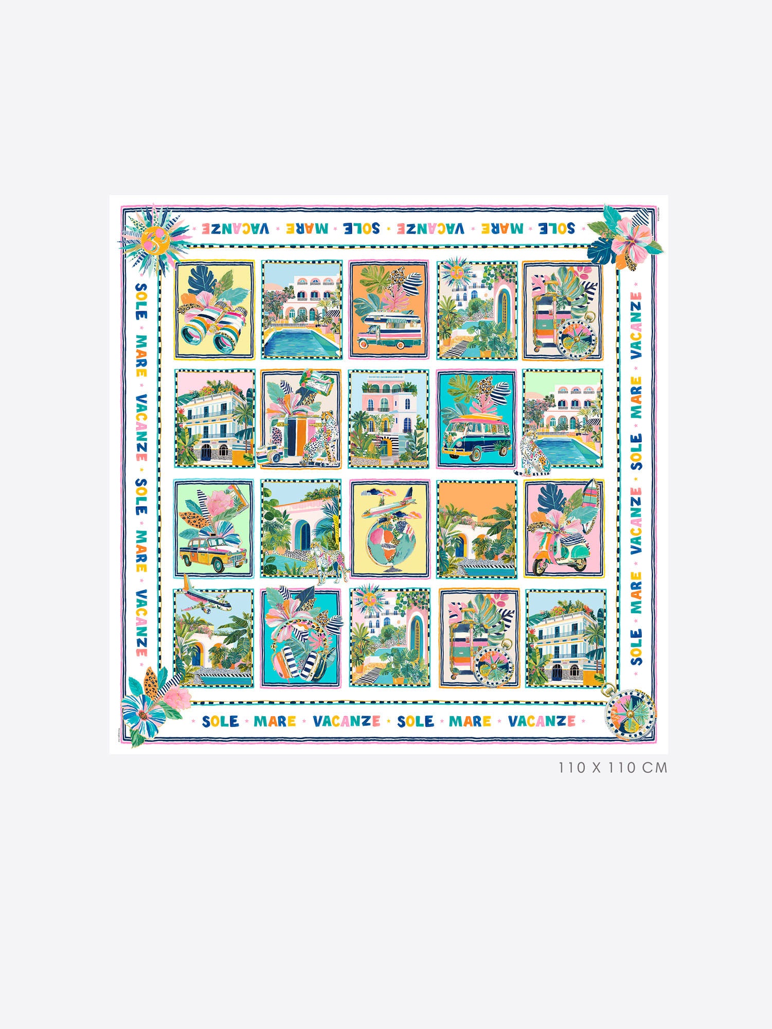 PAÑUELO SOLE MARE VACANZE ESTAMPADO MULTICOLOR