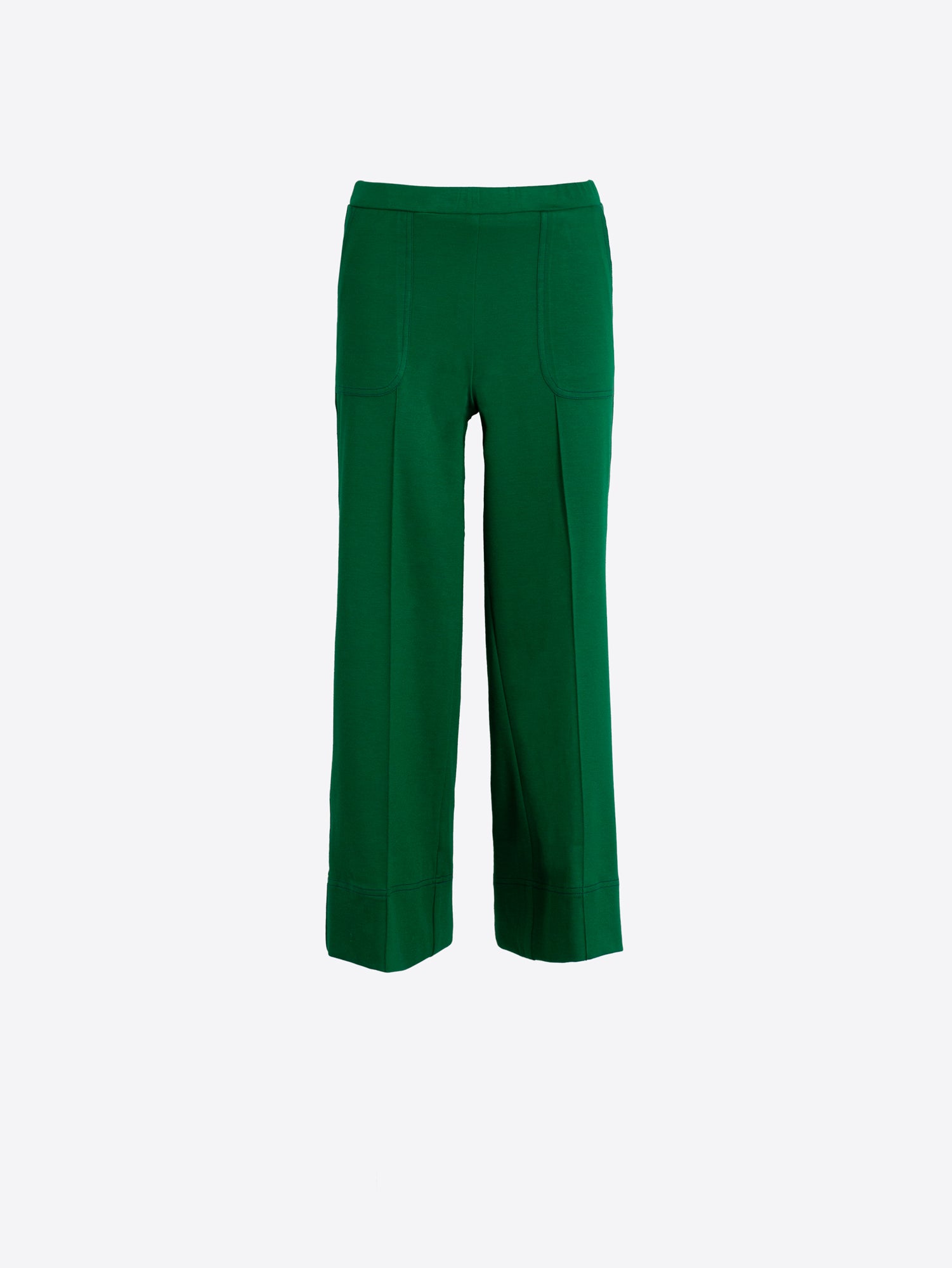 PANTALÓN VERDE ANCHO COSTURAS DELANTERAS