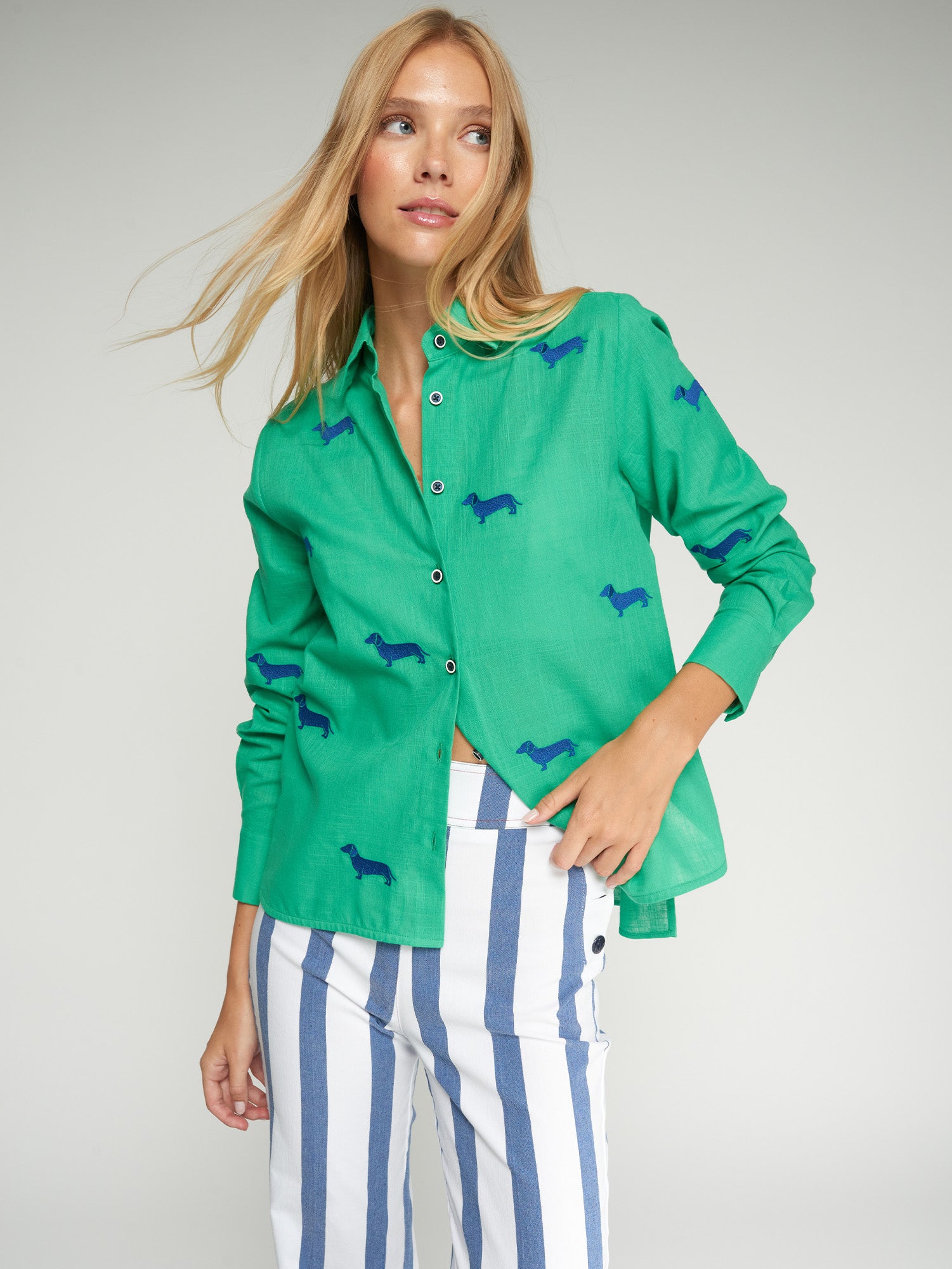 CAMISA ISA EMB VERDE