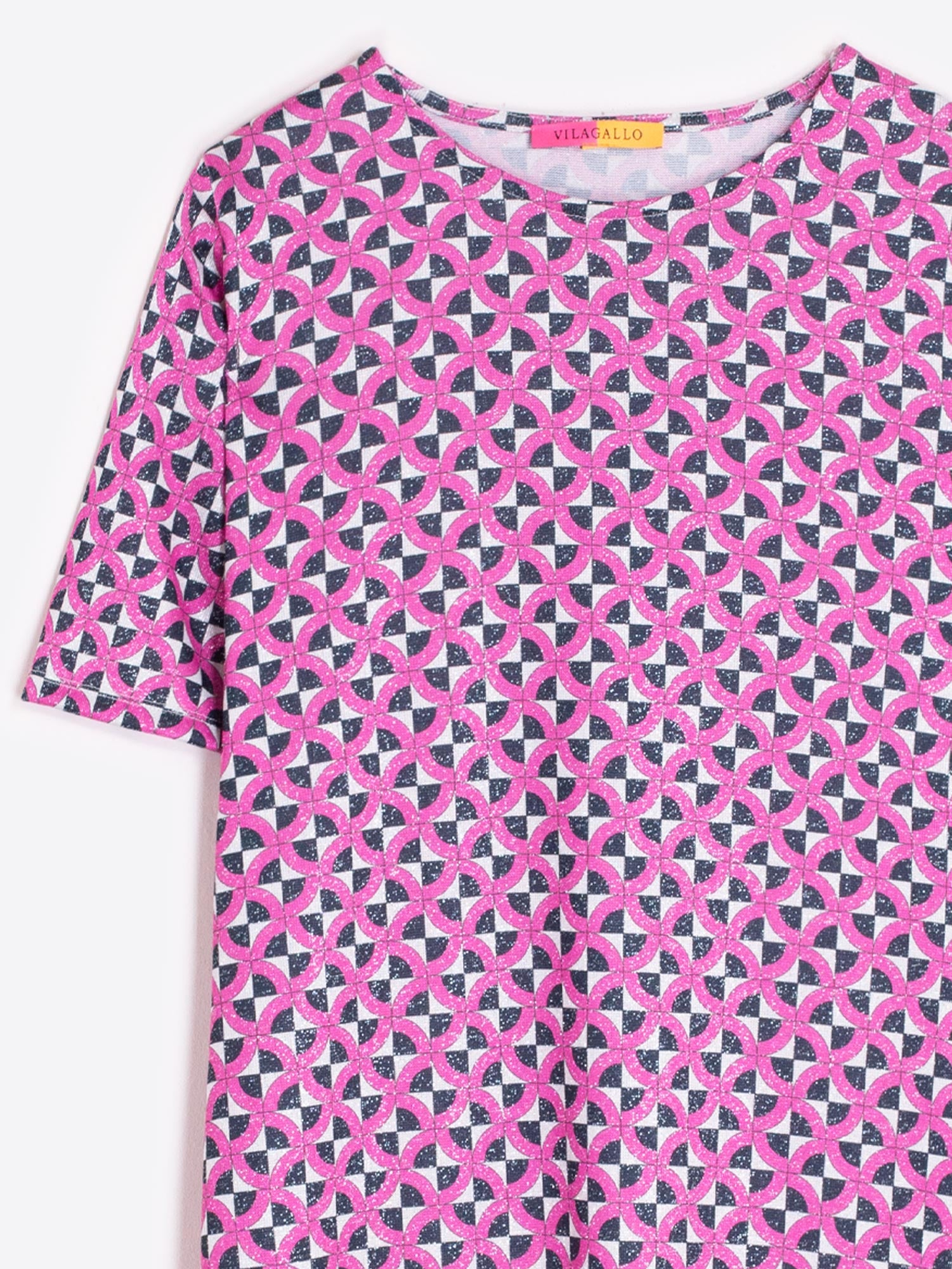 VESTIDO CLARA GEOMETRICO LUREX