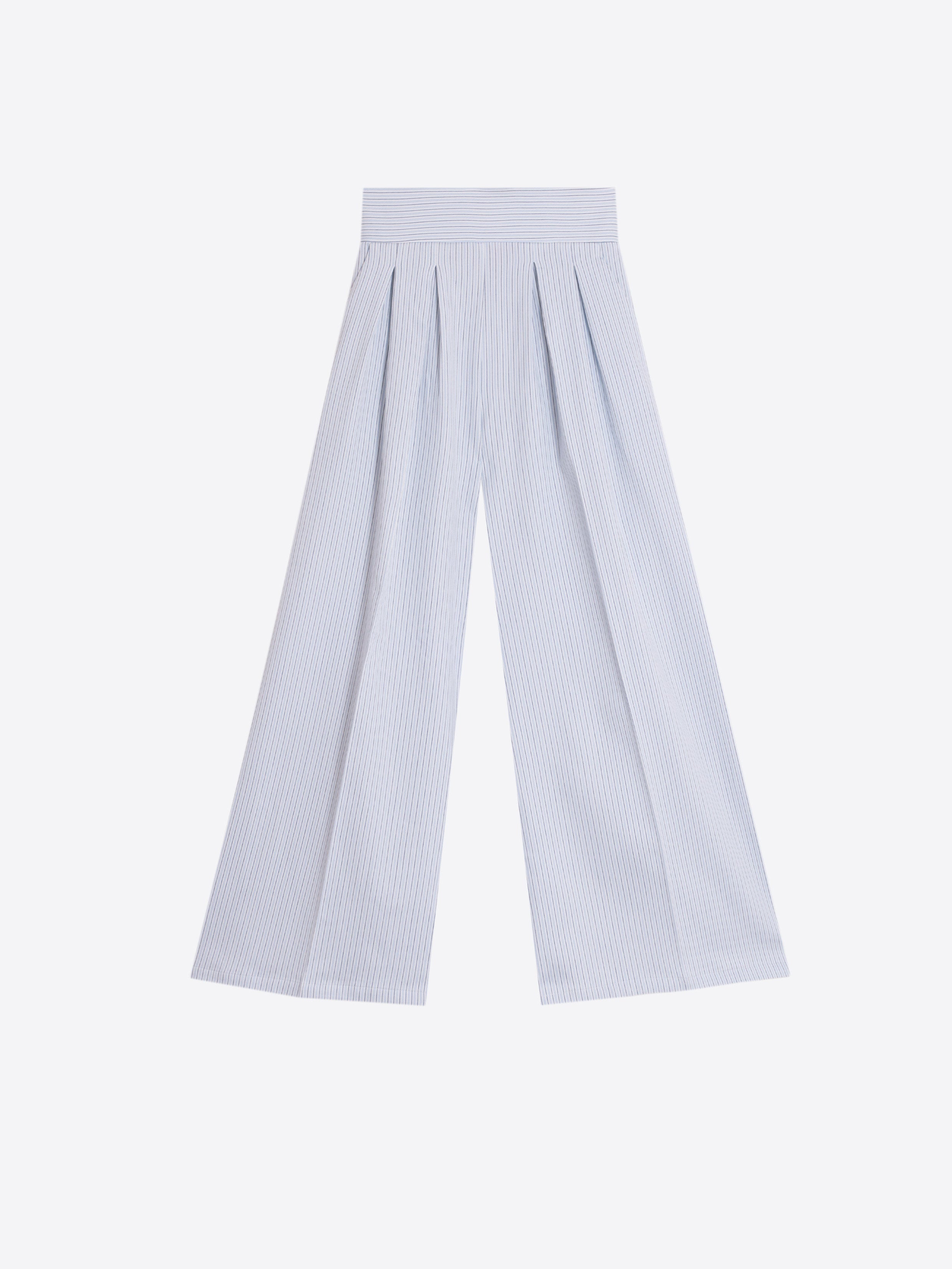 PANTALÓN PALAZZO RAYA AZUL FINA