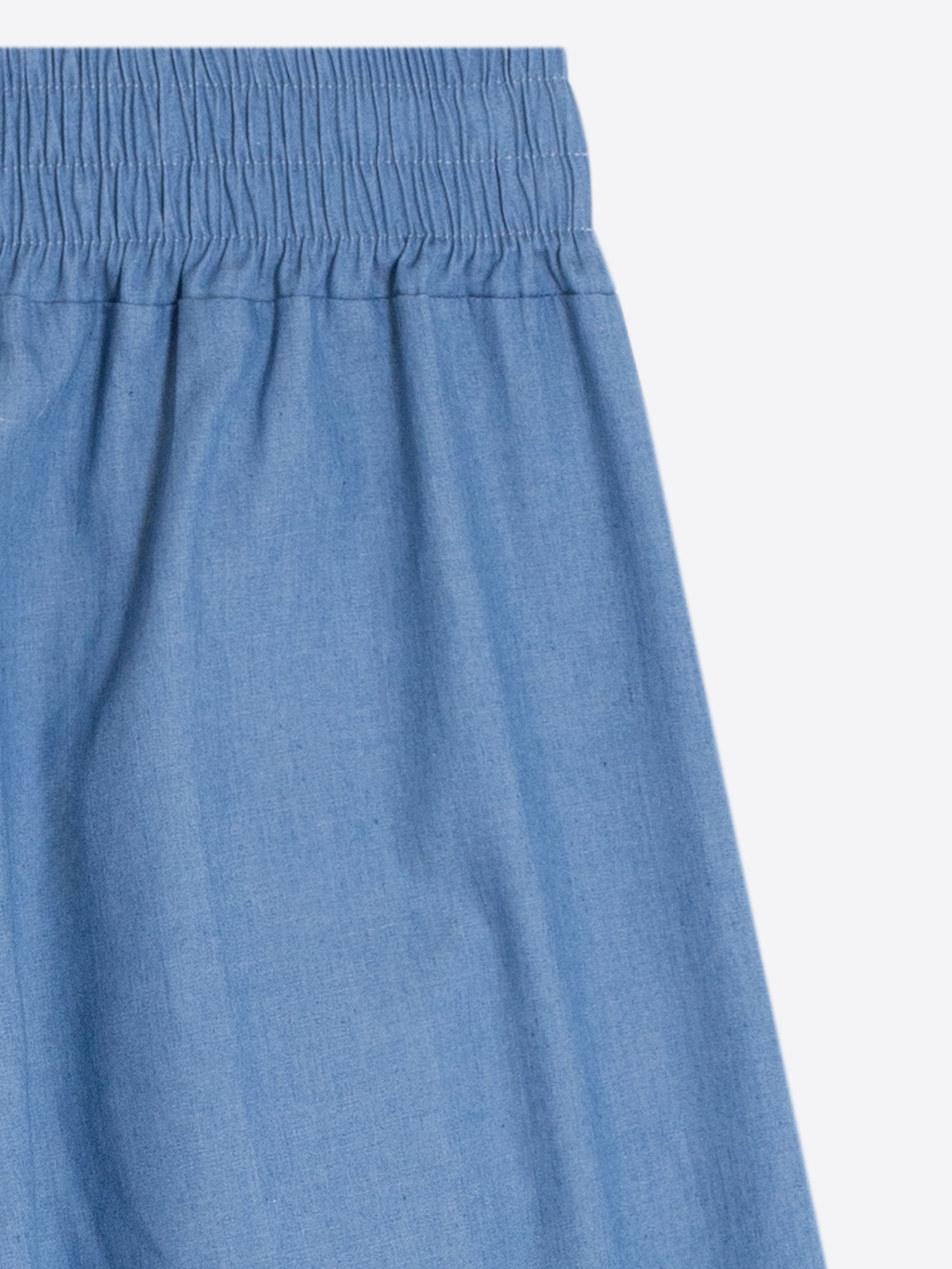 PANTALON PALAZZO AZUL CLARO