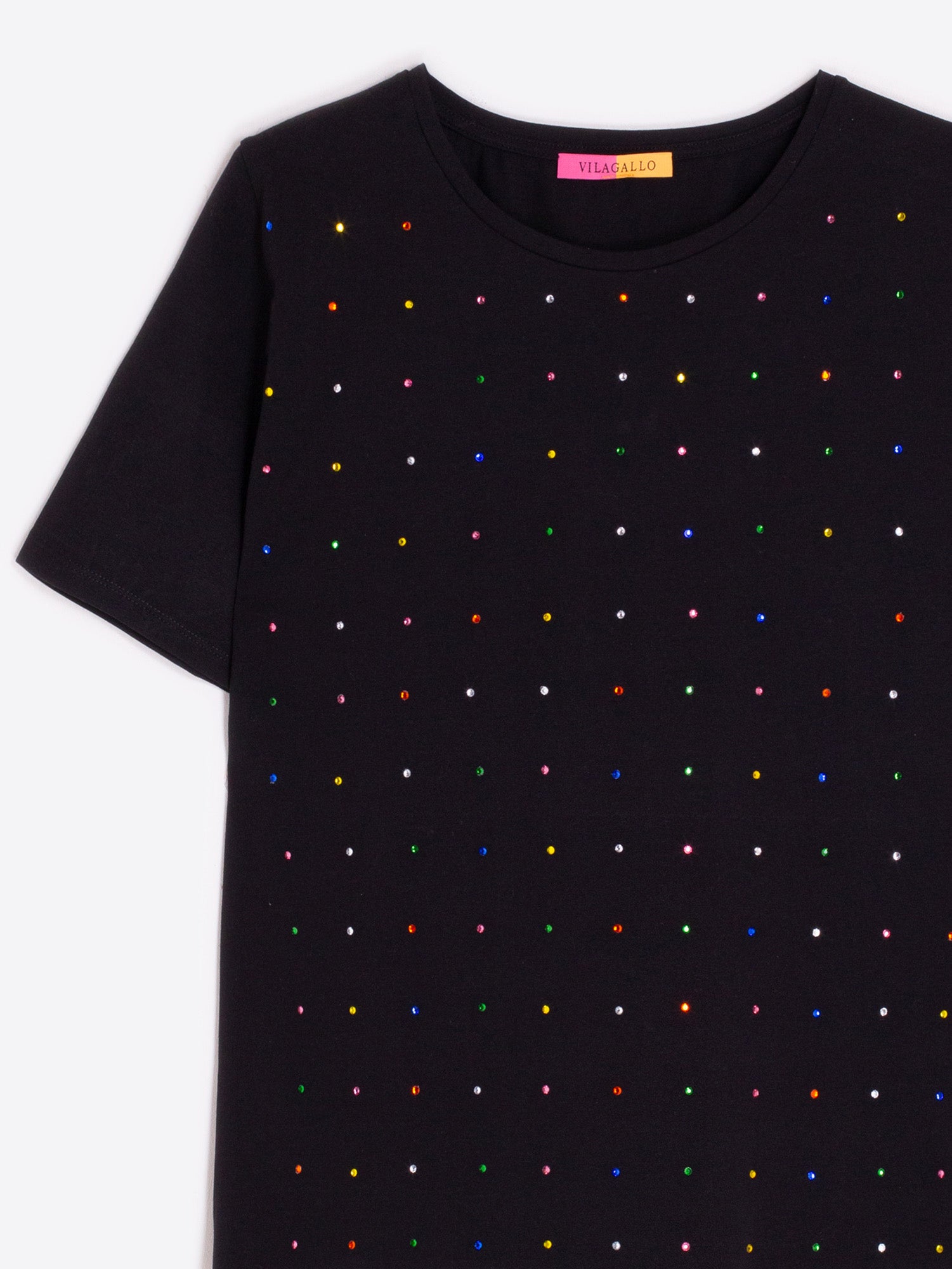 CAMISETA NEGRA  MULTICOLOR