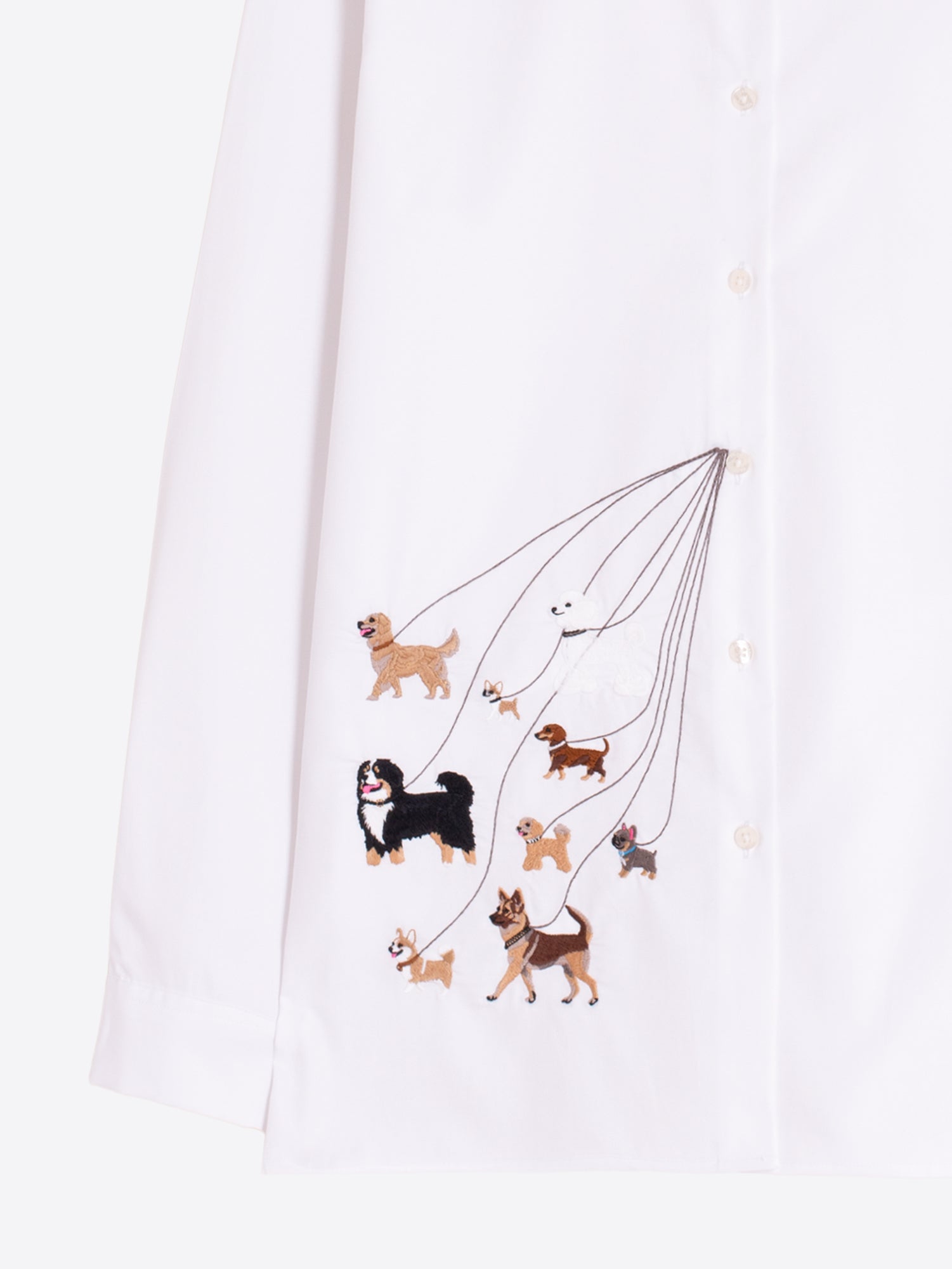 CAMISA BLANCA ILUSTRACIÓN PERROS