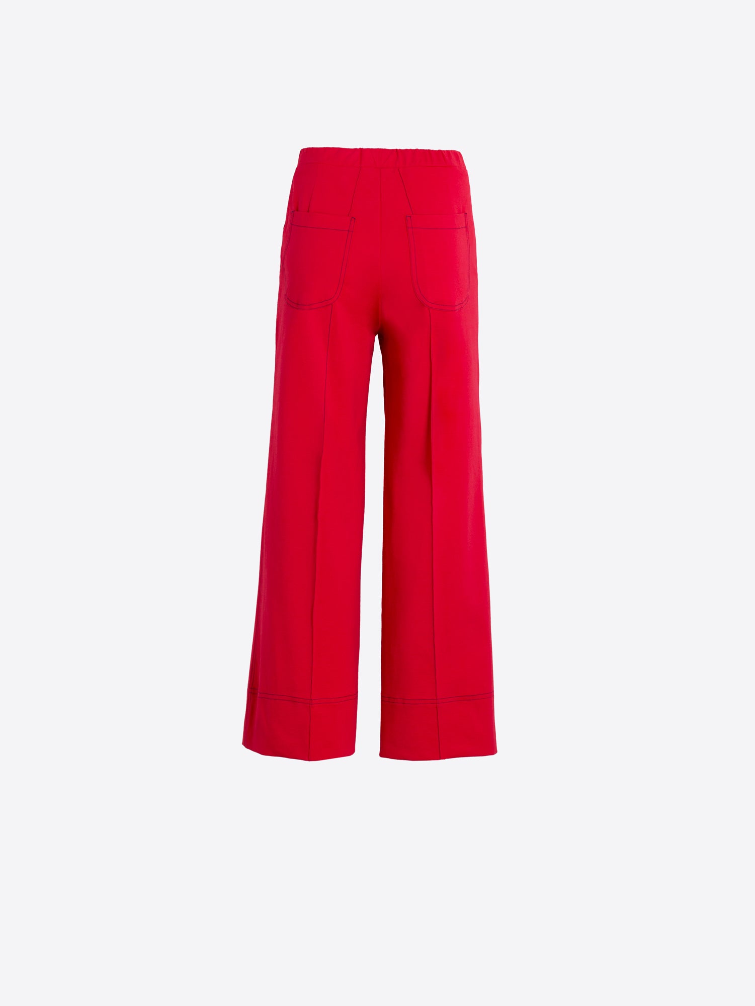 PANTALÓN ROJO ANCHO COSTURAS DELANTERAS