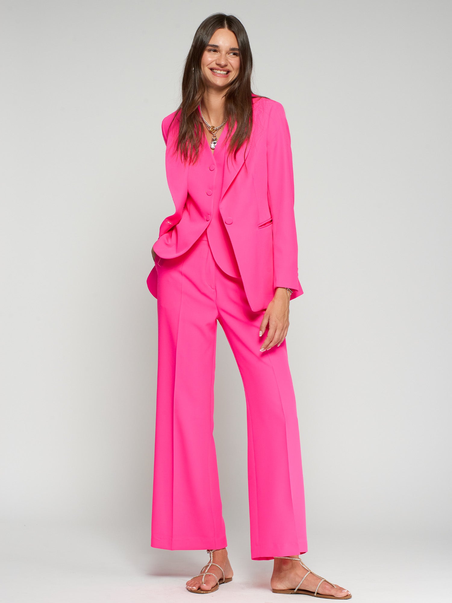 CHAQUETA FUCSIA FORRO ILUSTRADO