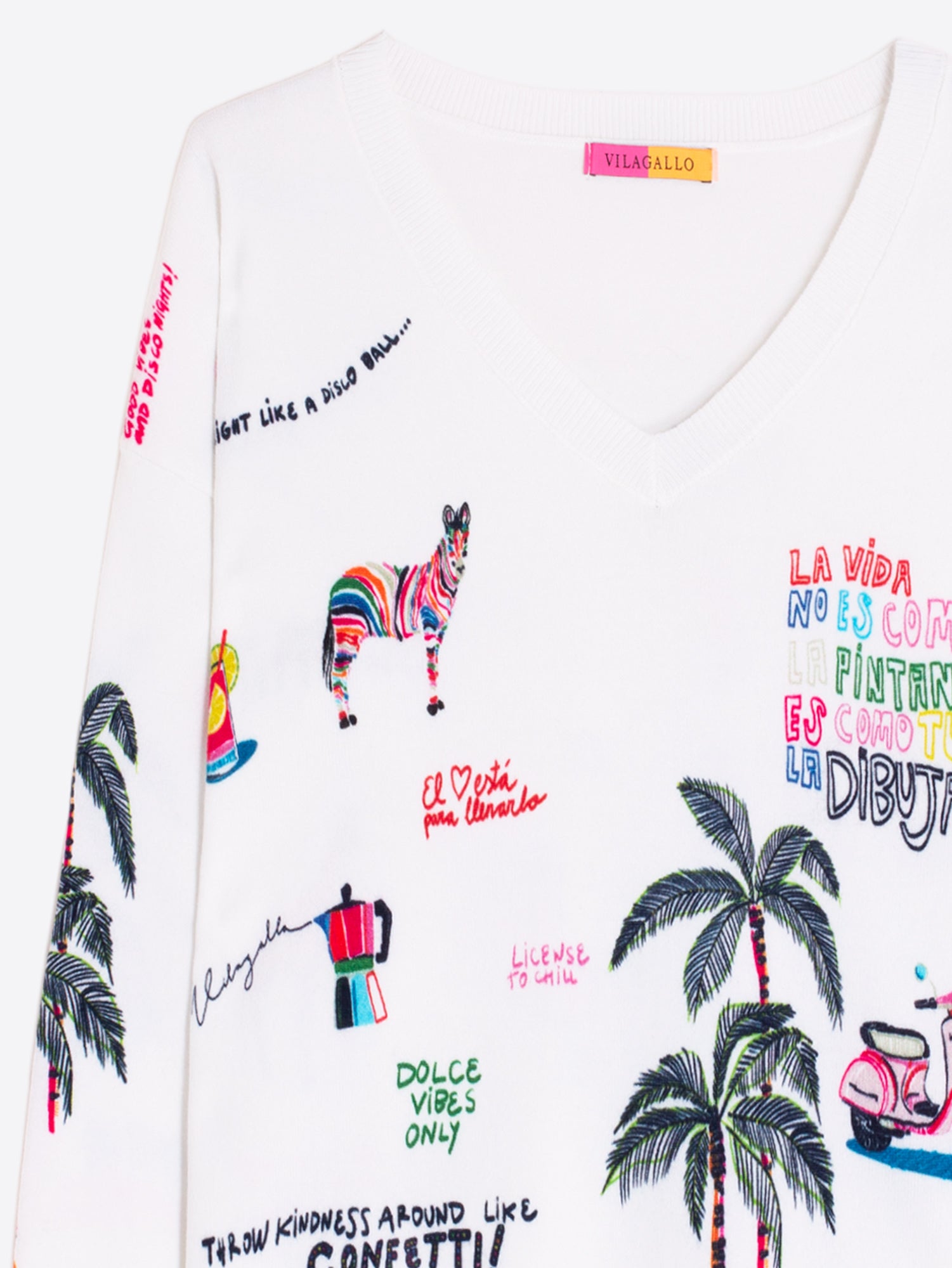 JERSEY BLANCO ESTAMPADO MENSAJES