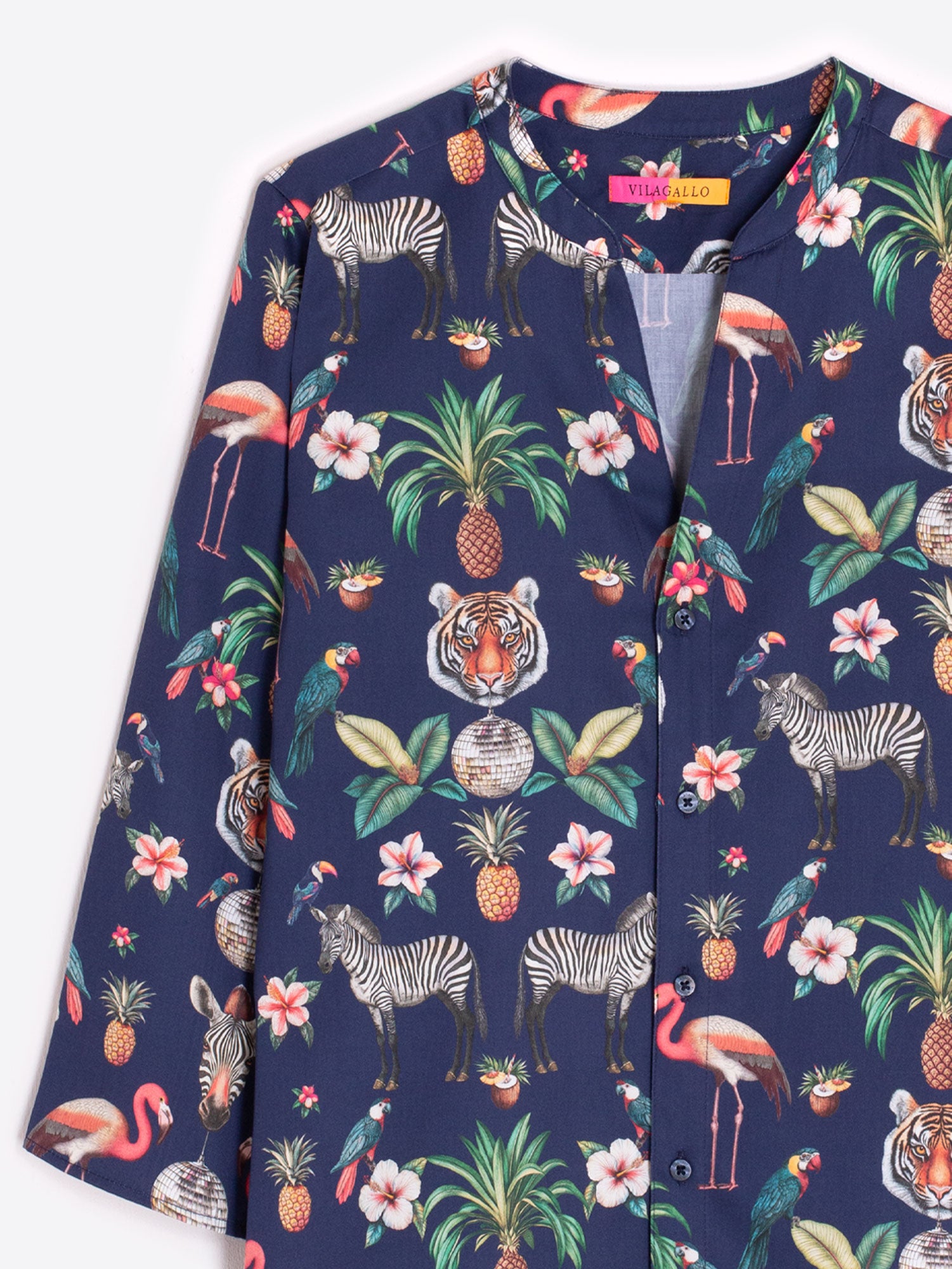 CAMISA ESTAMPADO SELVA FONDO MARINO