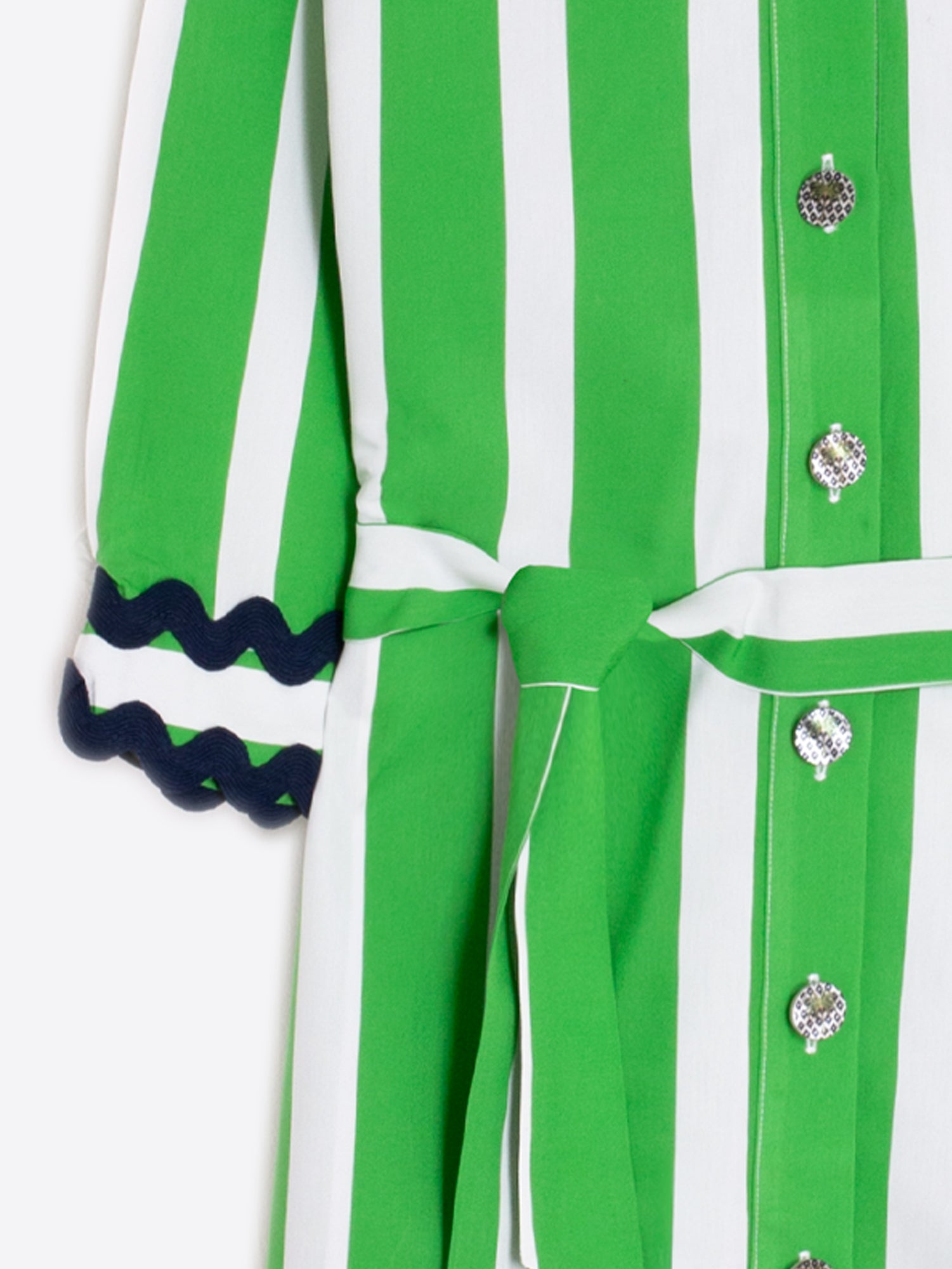 VESTIDO CAMISERO RAYAS VERDE