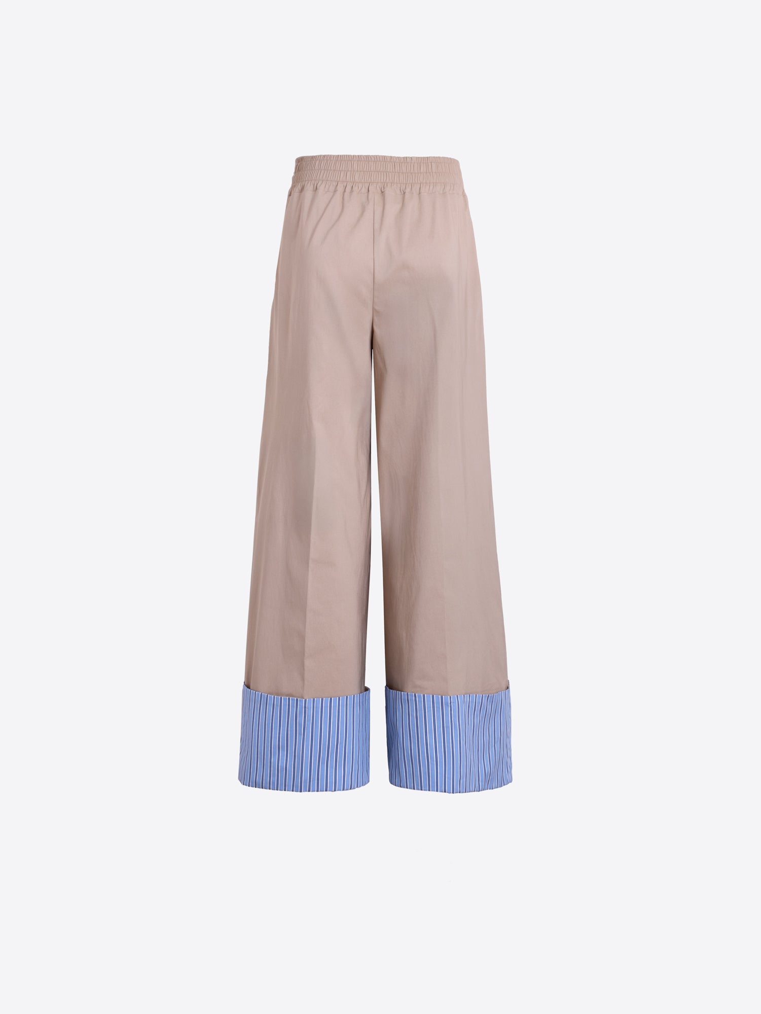 PANTALÓN BEIGE PUÑO RAYAS