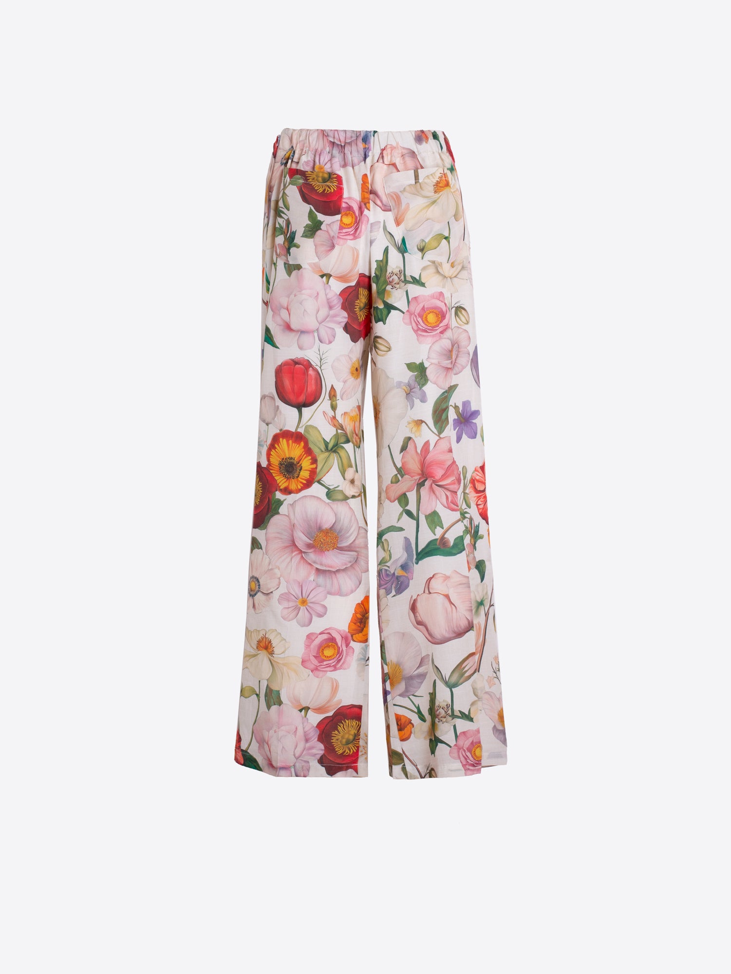 PANTALÓN FLORAL ANCHO DE LINO