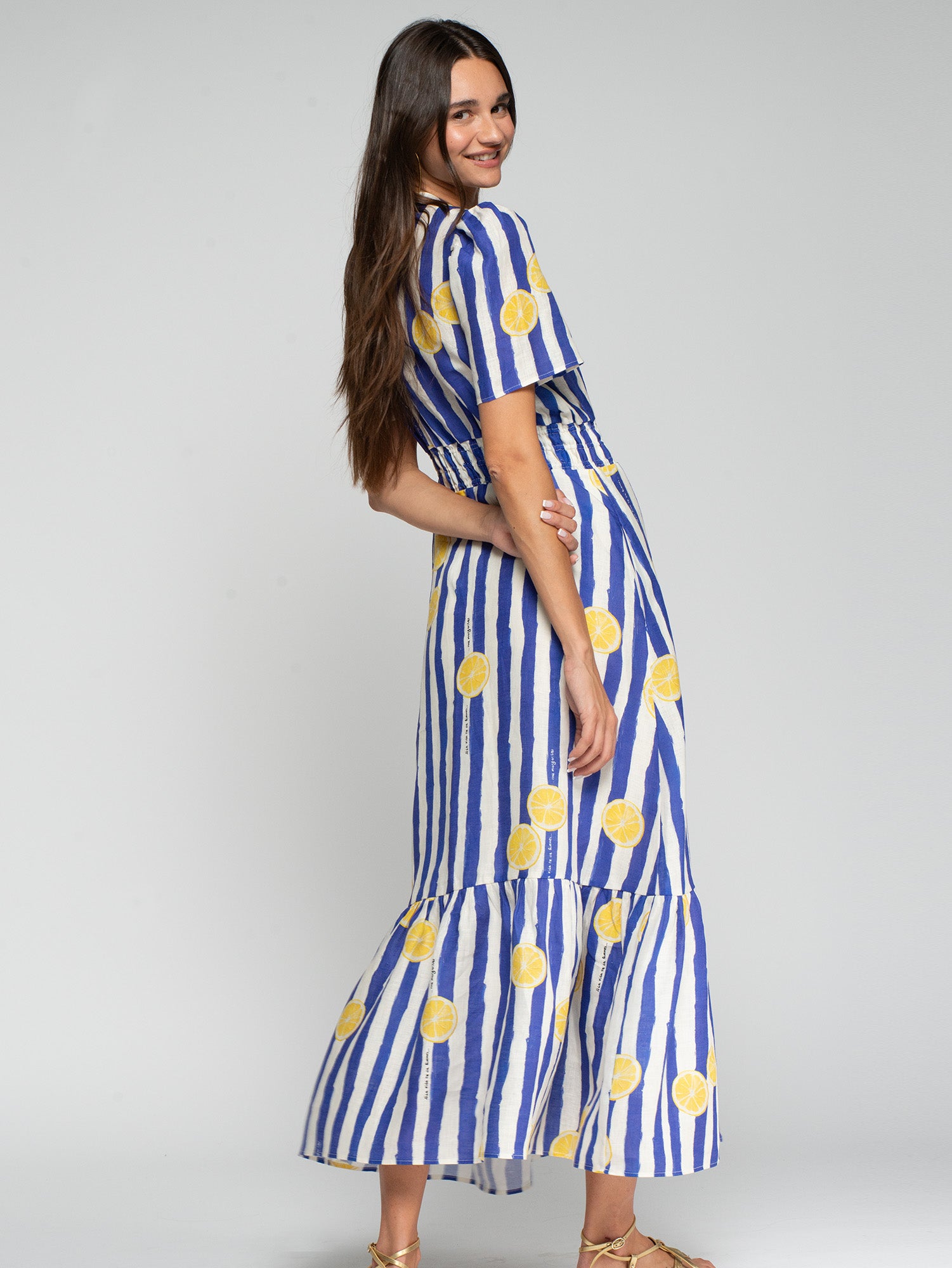 VESTIDO RAYAS LIMONES