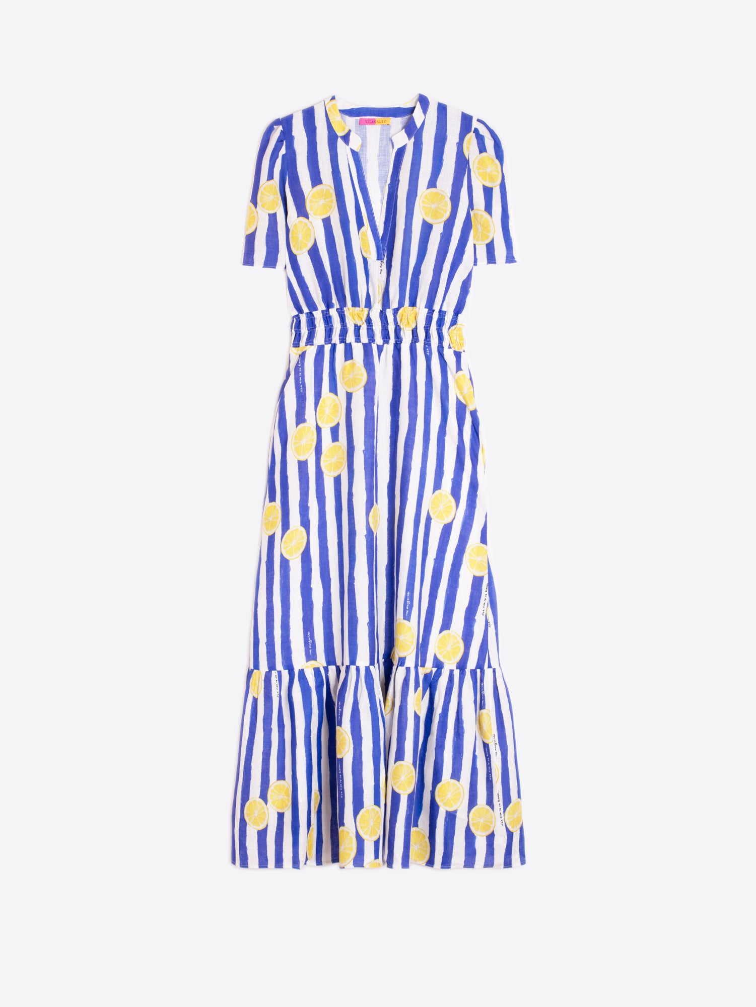 VESTIDO RAYAS LIMONES