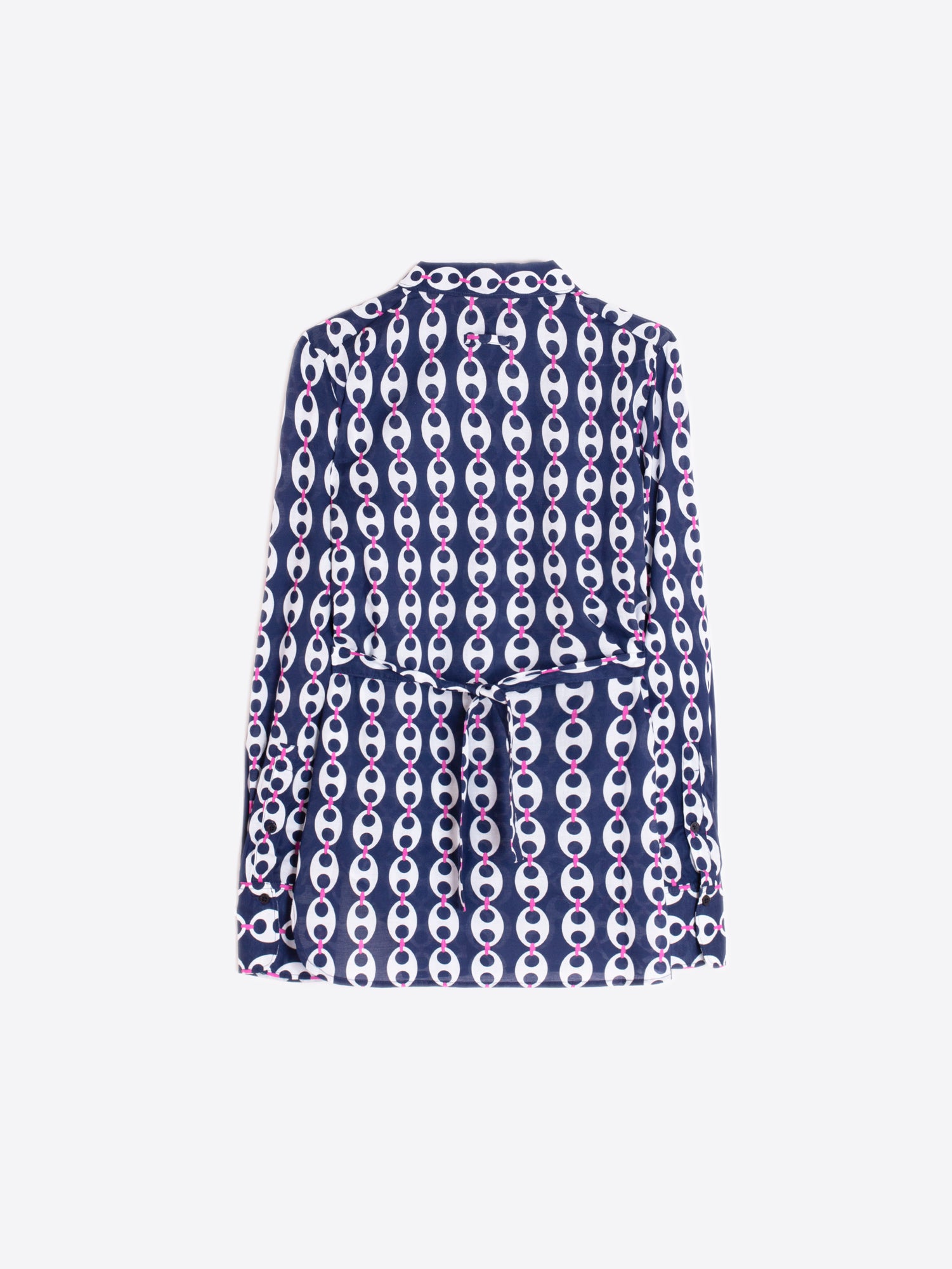 CAMISA ESTAMPADO GEOMÉTRICO AZUL MARINO
