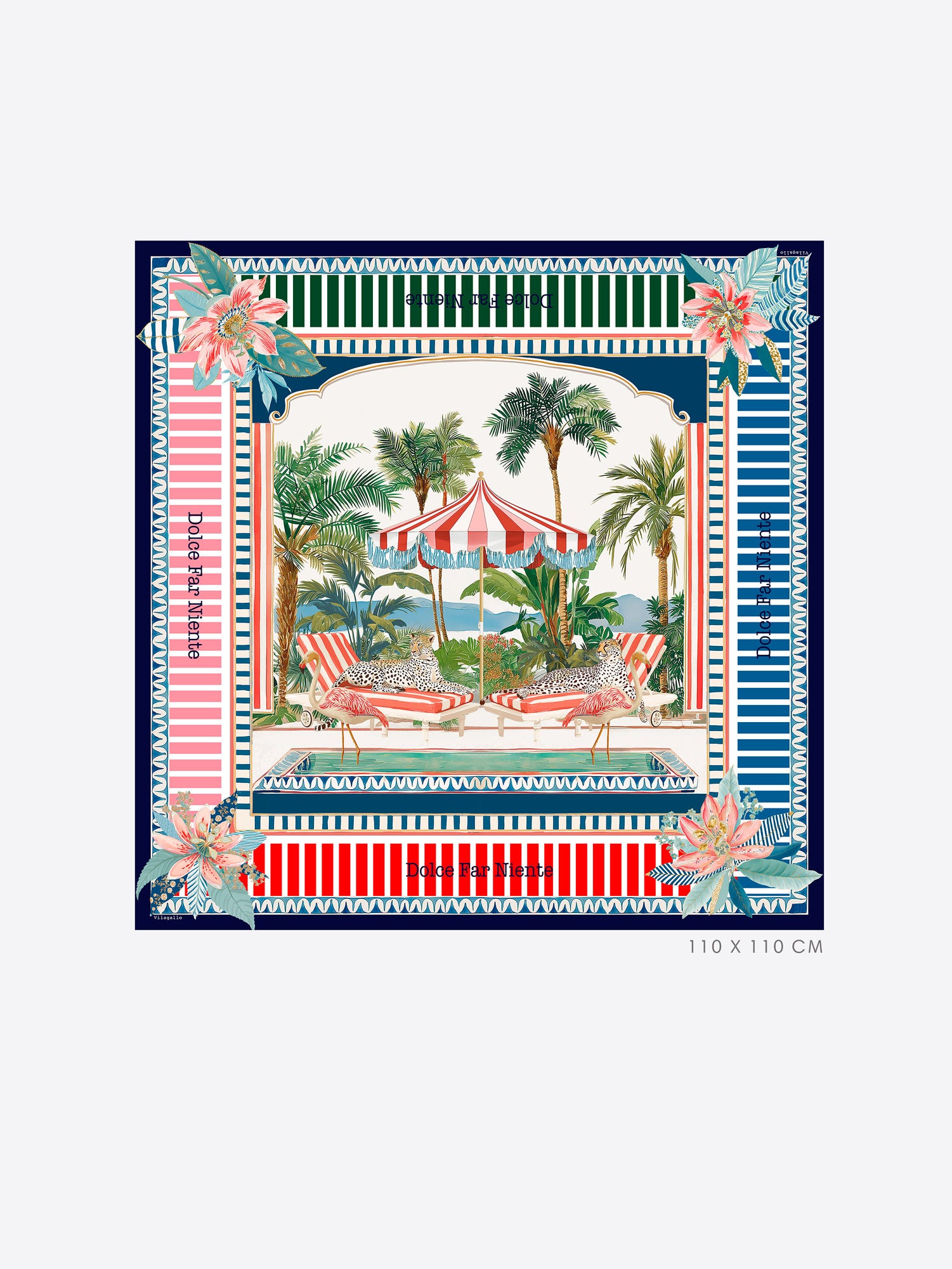 PAÑUELO DOLCE FAR NIENTE ESTAMPADO PALMERAS